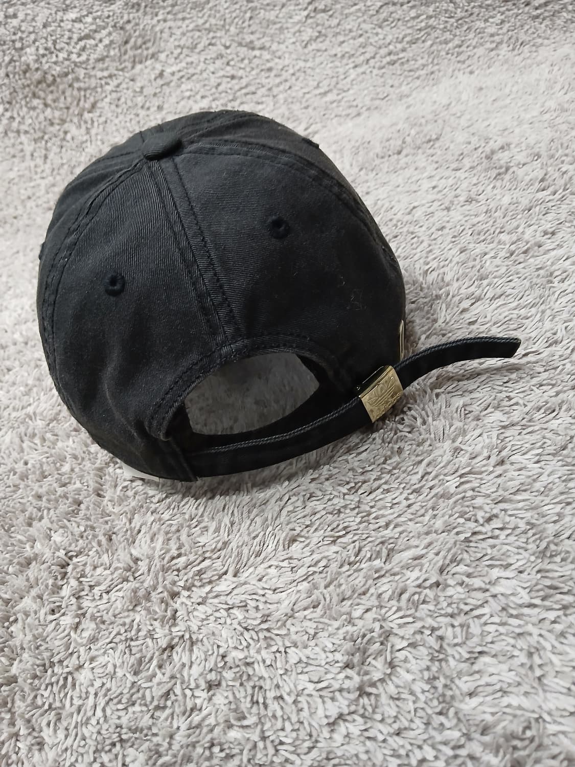 빈티지 워싱 아디다스 골드 삼선 볼캡 상품이미지5