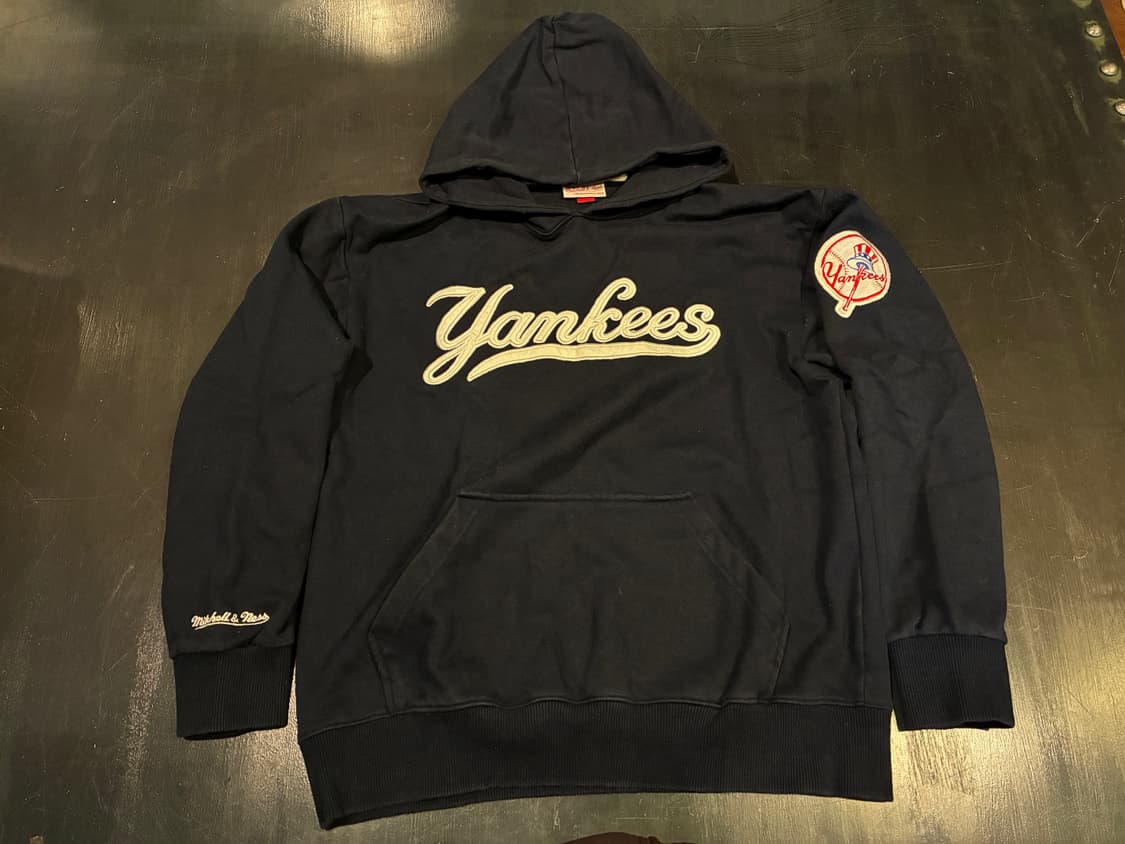 L) 미첼앤네스 뉴욕 양키스 후드티 네이비 상품이미지1