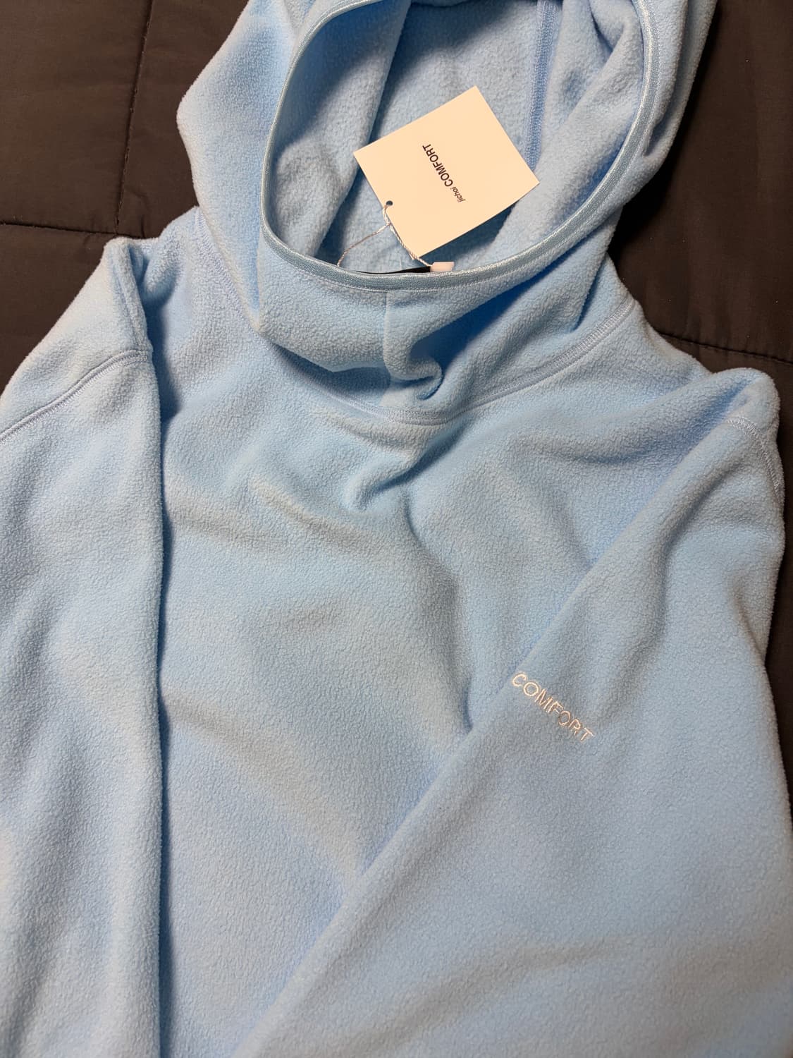 지초이컴포트 25-004 플리스 후드 스카이블루 상품이미지2