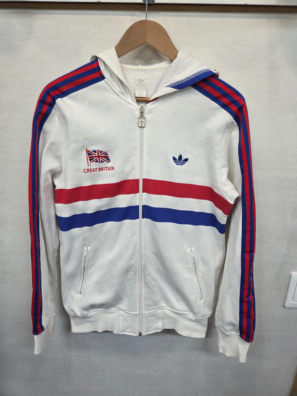 아디다스 신영국 기모 트랙 져지 후드집업 L 상품이미지1