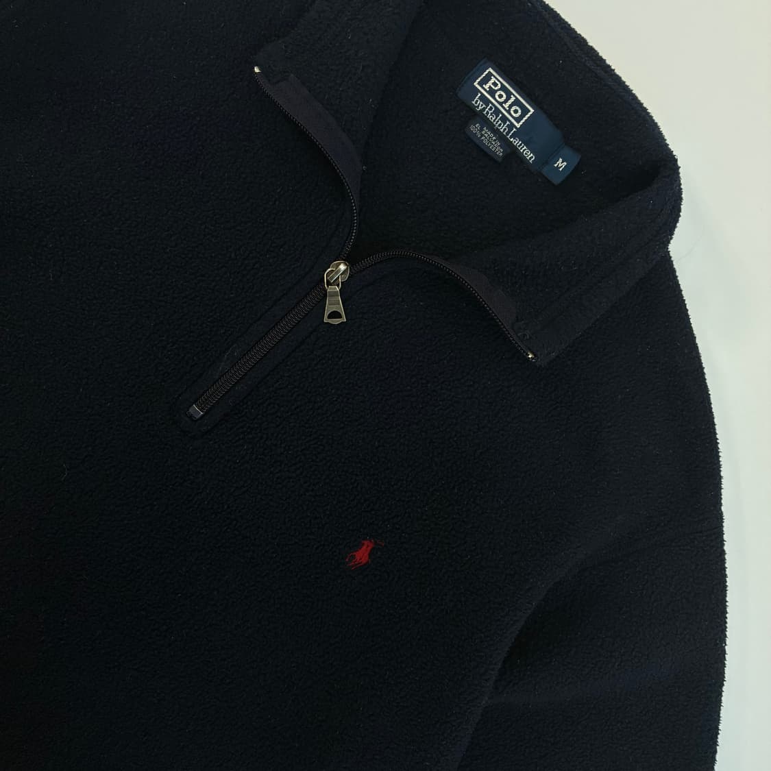 Polo  폴로 랄프로렌 90,s 자수 네이비 반집업 플리스 상품이미지3