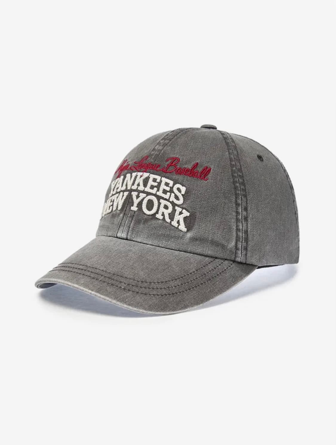 MLB 빈티지 컬러 워싱 언스트럭쳐 볼캡 NY (Charcoal Grey 상품이미지1
