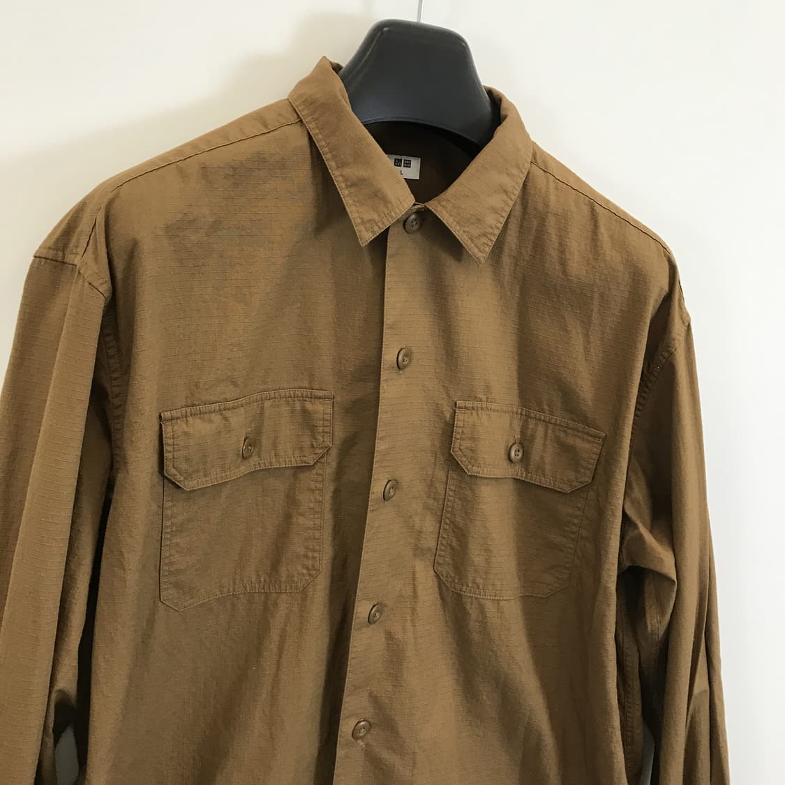 유니클로 밀리터리 립스탑 셔츠 [L] 상품이미지2