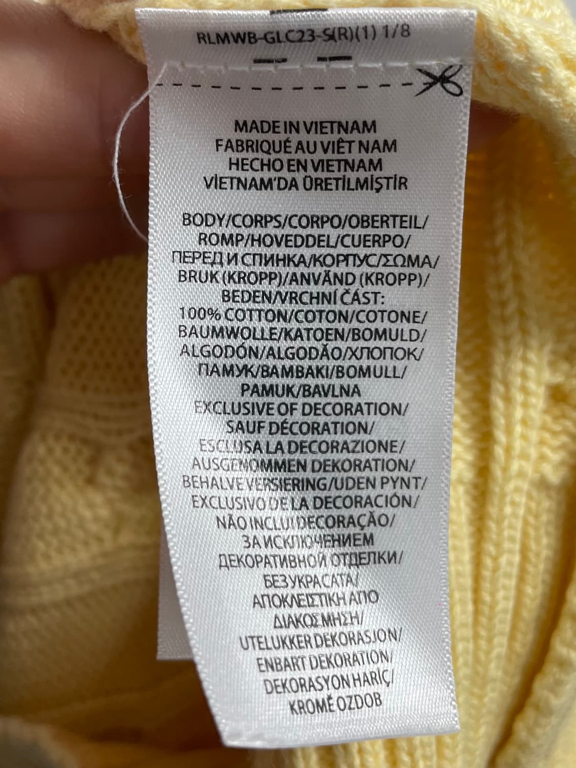 폴로 랄프로렌 우먼스 옐로우 브이넥 니트  (on.147)   상품이미지5