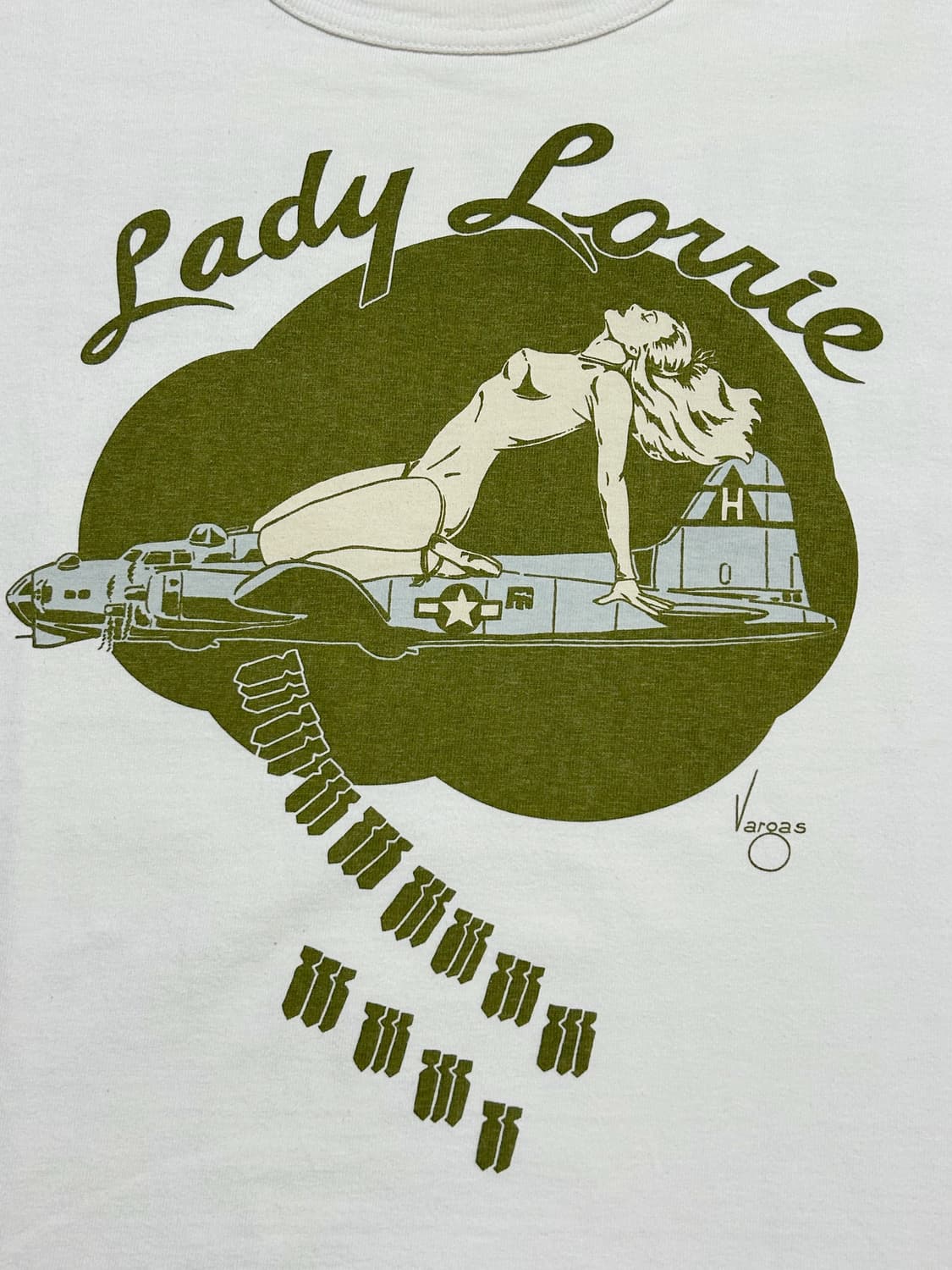 (S) 리얼맥코이 Laddy Lorrie 전투기 프린팅 티셔츠 상품이미지2
