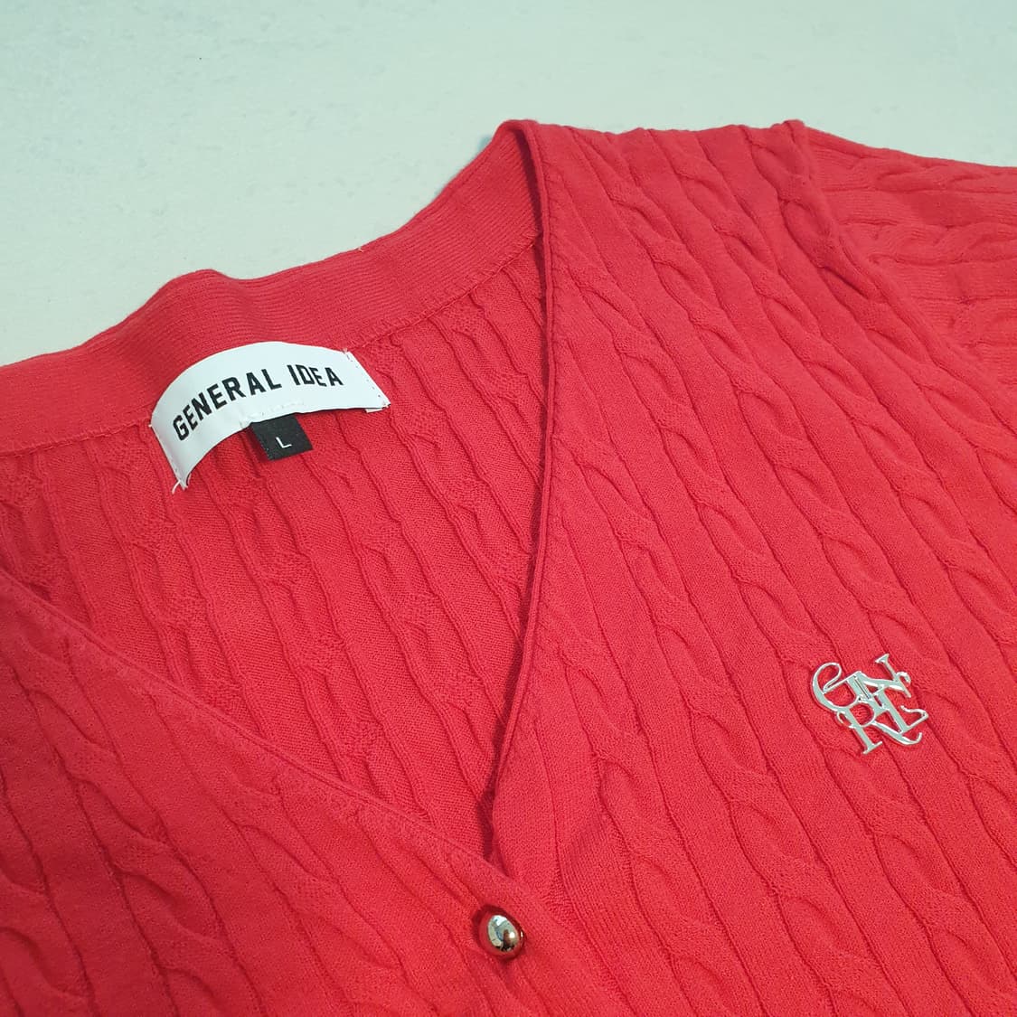 제너럴아이디어 가디건 레드 상품이미지4