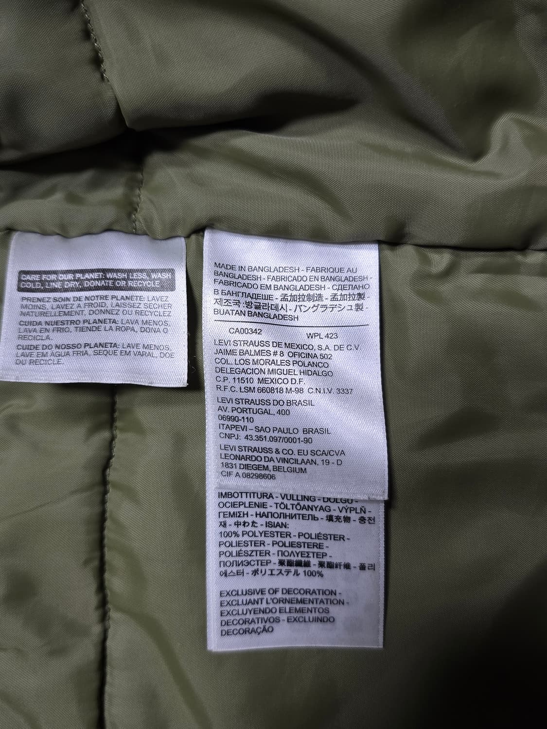 정품 리바이스 패딩후드 야상 M 상품이미지6