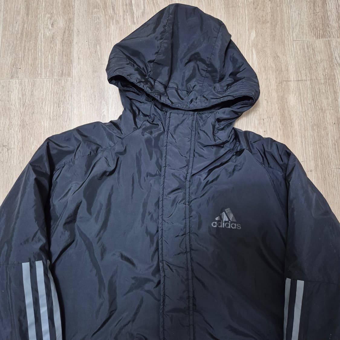 아디다스 남성 빅로고 후드 경량 롱패딩 상품이미지2