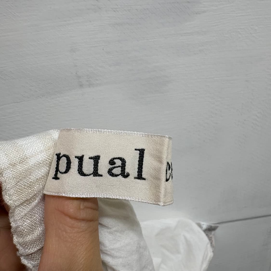 Pual ce cin 아이보리 린넨 모리걸 페어리 체크 미디스커트 JPN 상품이미지4