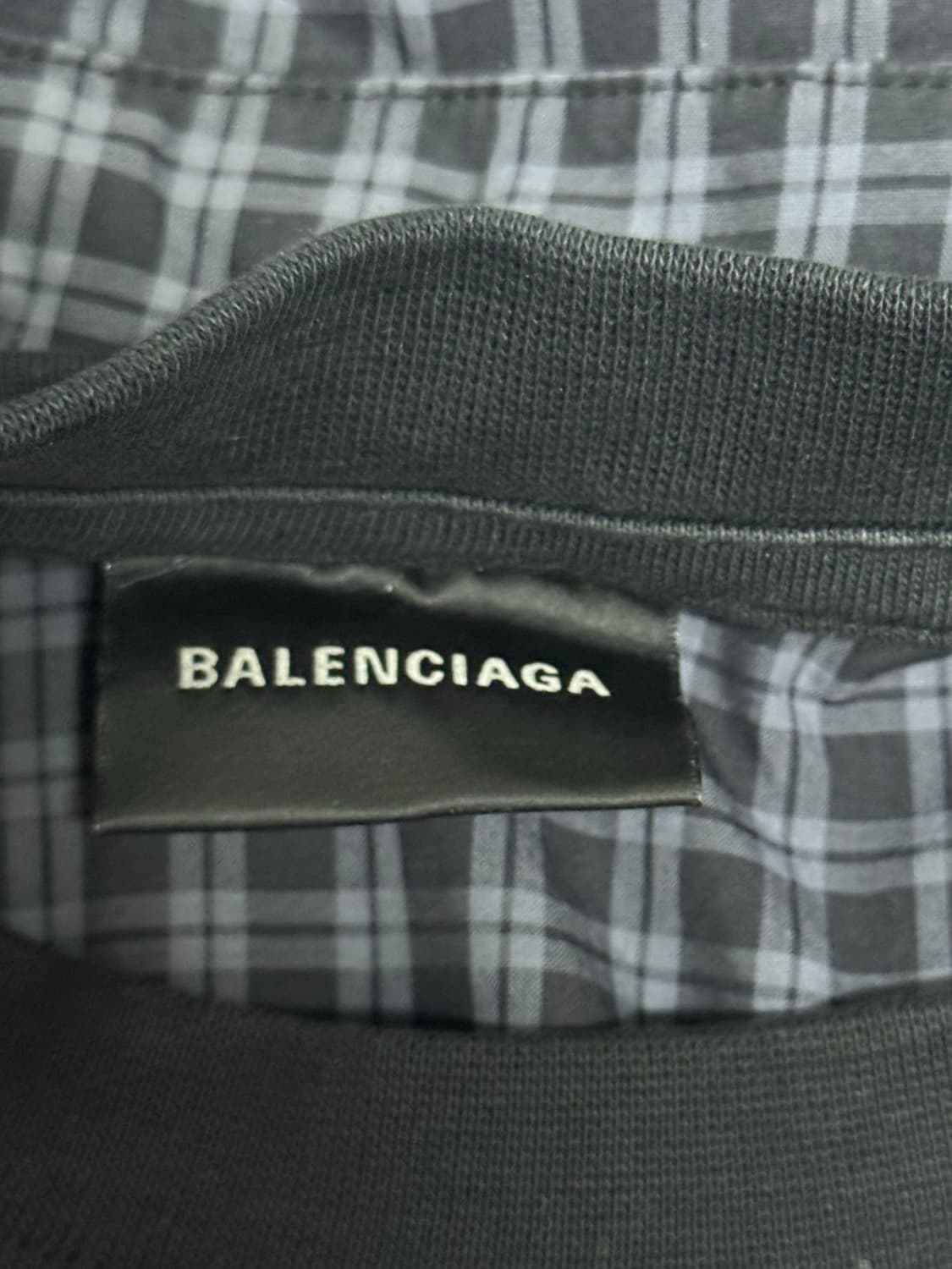 발렌시아가 트롱프뢰유 나일론 체크셔츠 상품이미지4