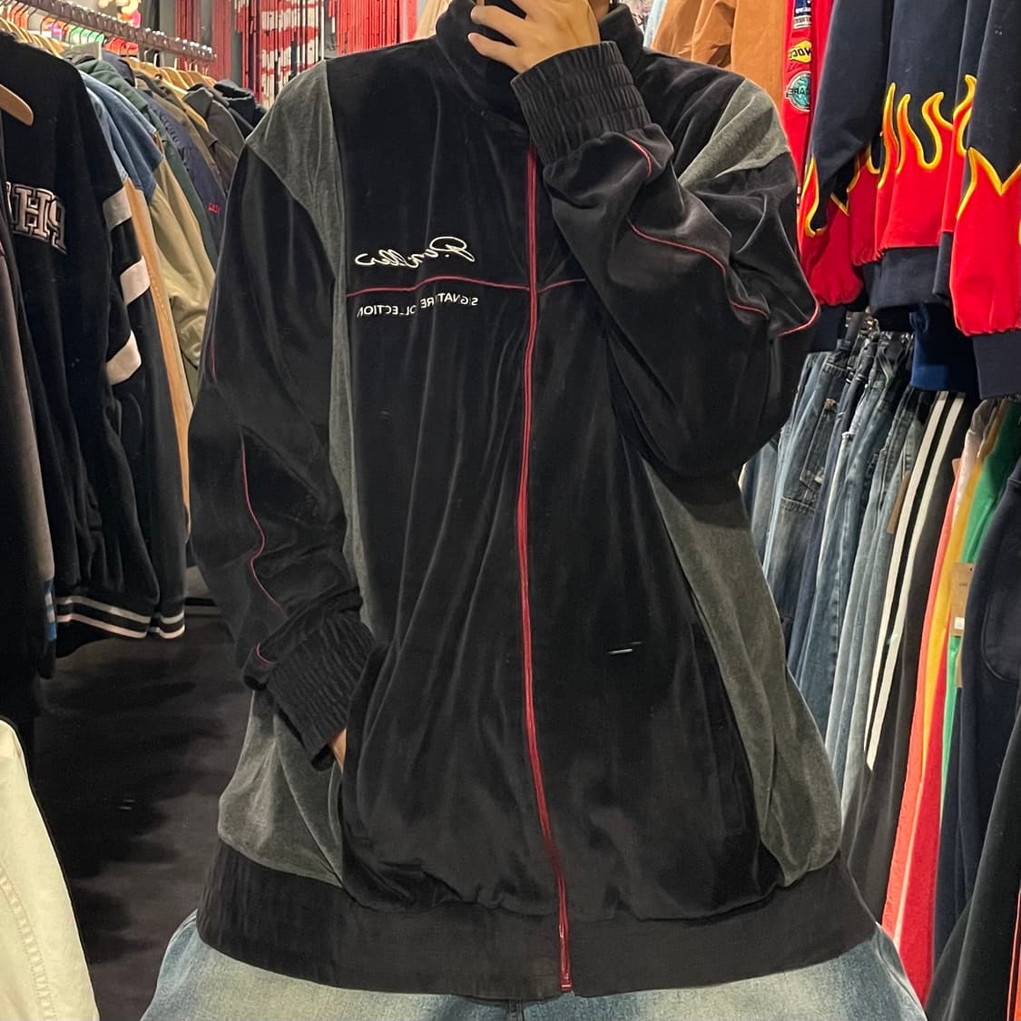 [IM] vtg 빈티지 블랙  벨벳져지 상품이미지3