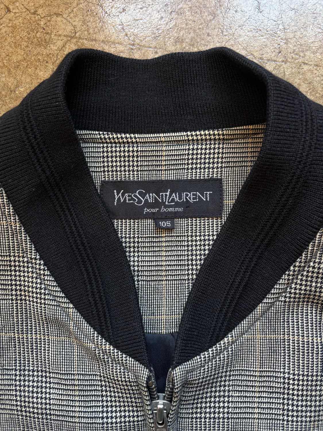 90s 생로랑 글렌 체크 블루종 상품이미지3