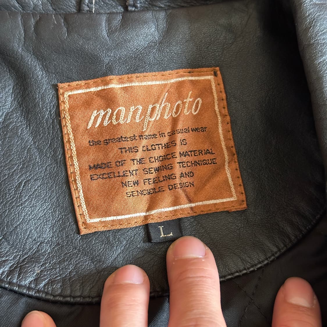 Man photo vintage leather coat jacket 상품이미지9