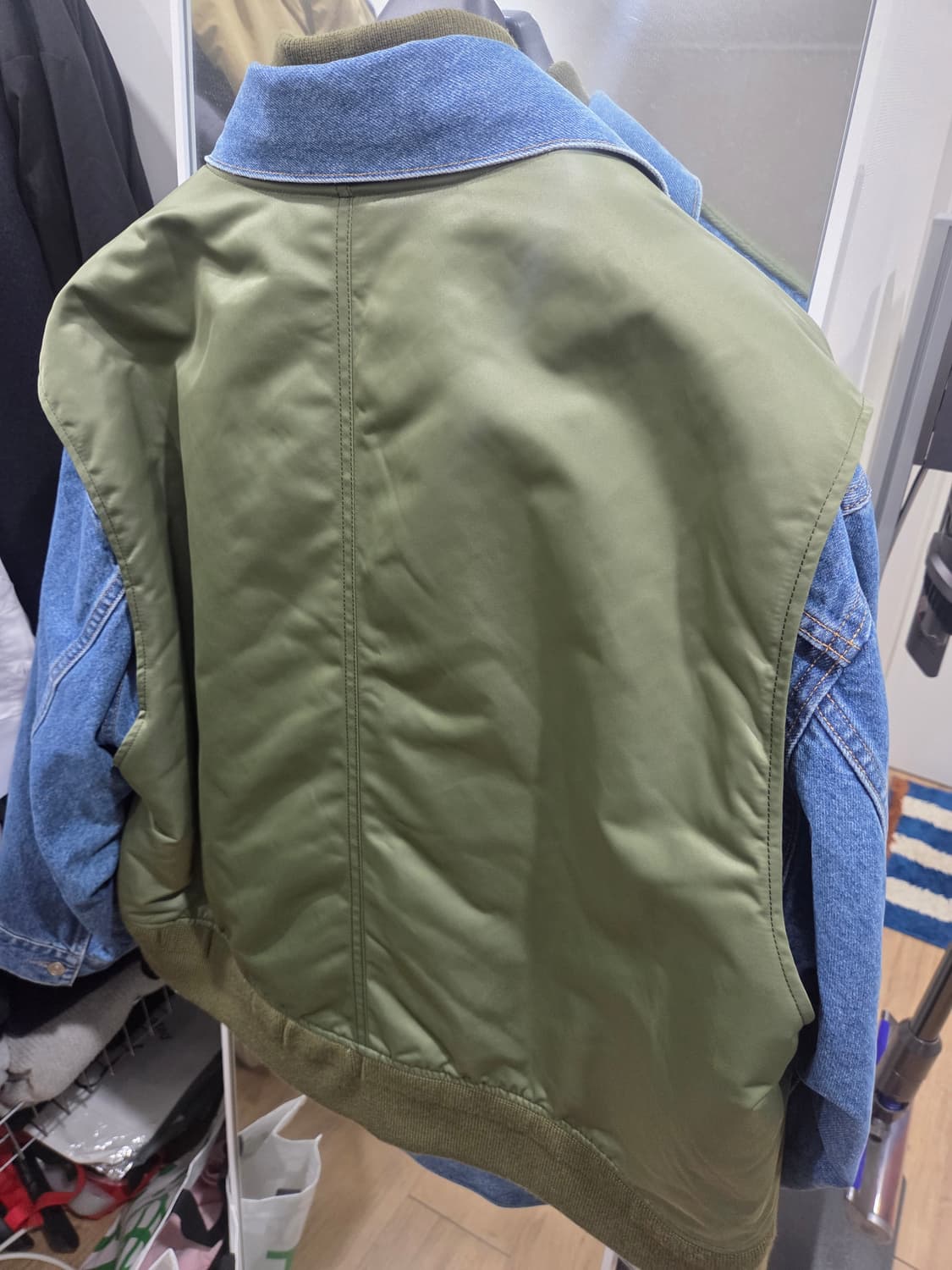 SOFTHYPHEN 데님 MA-1 레이어드 자켓 상품이미지6