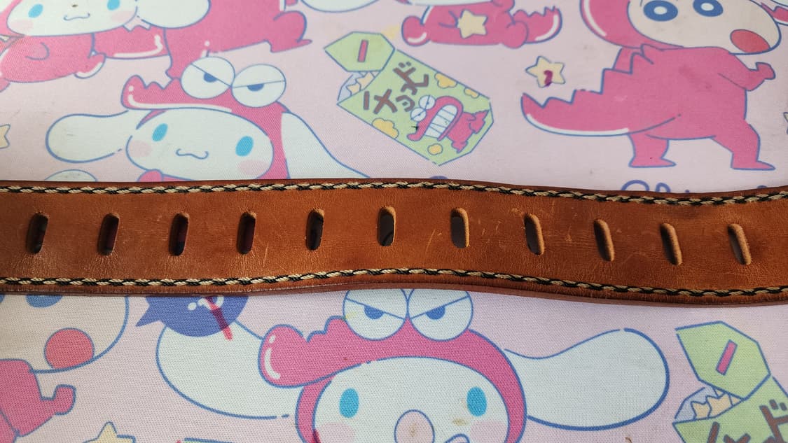 통가죽 벨트 브라운 남성용 상품이미지4