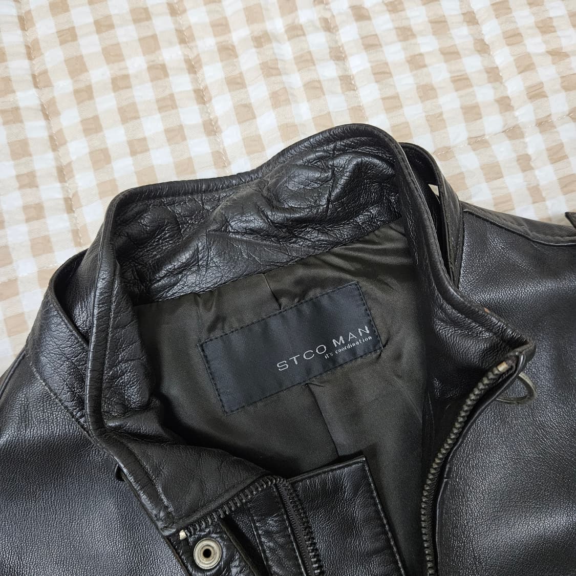 STCO 양가중100 가죽자켓 남자100 상품이미지2
