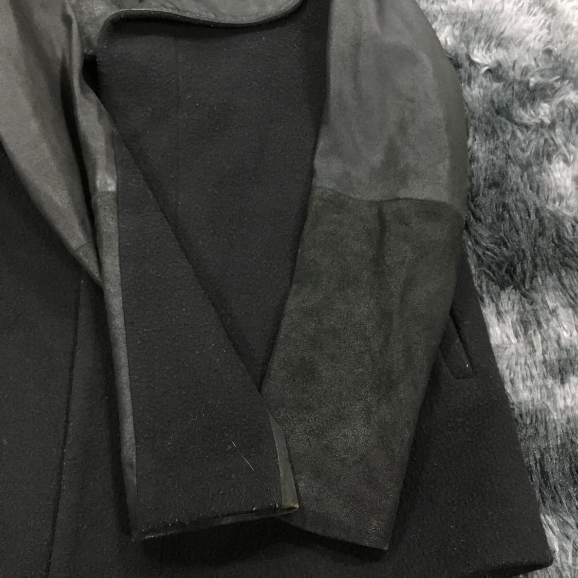 투티/0272 theory 울 코트 자켓 하이넥 하프코트 염소가죽 셸 상품이미지4