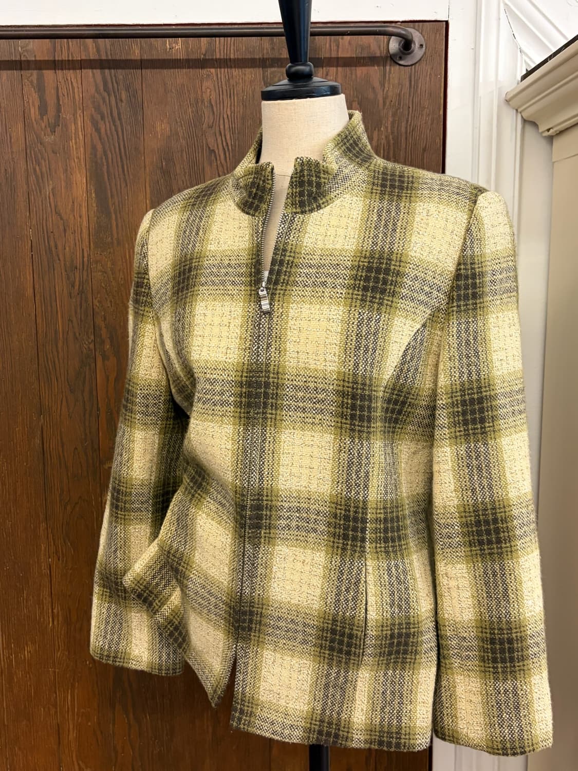 빈티지 체크 집업자켓 상품이미지1