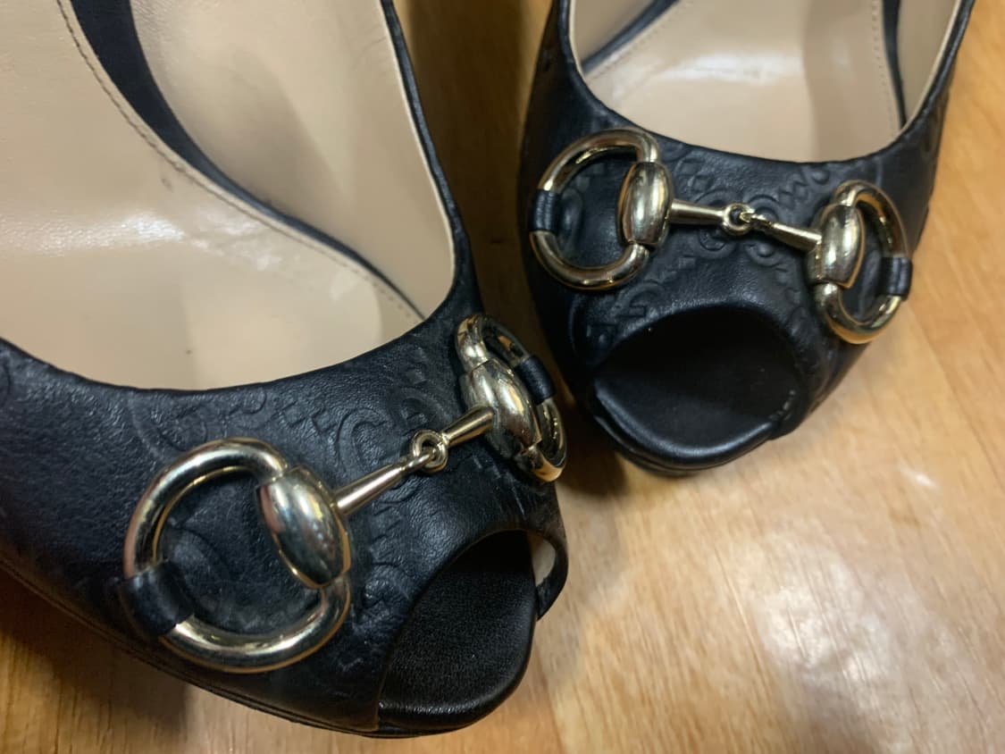 GUCCI 구찌 GG-로고 오픈 토 플랫폼(36 사이즈) 상품이미지3