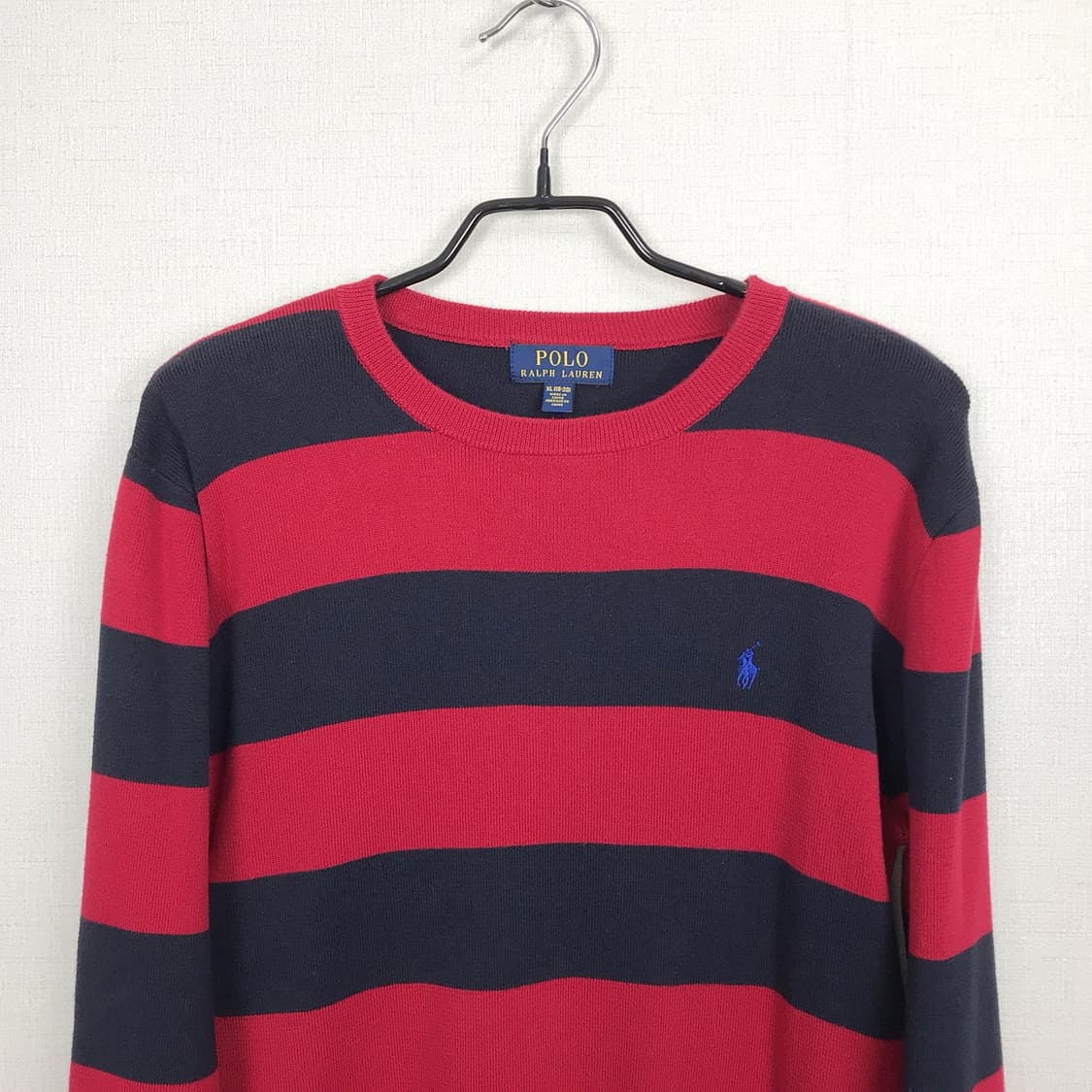 폴로 랄프로렌 POLO 레드 니트 면 맨투맨 보이즈XL 상품이미지3