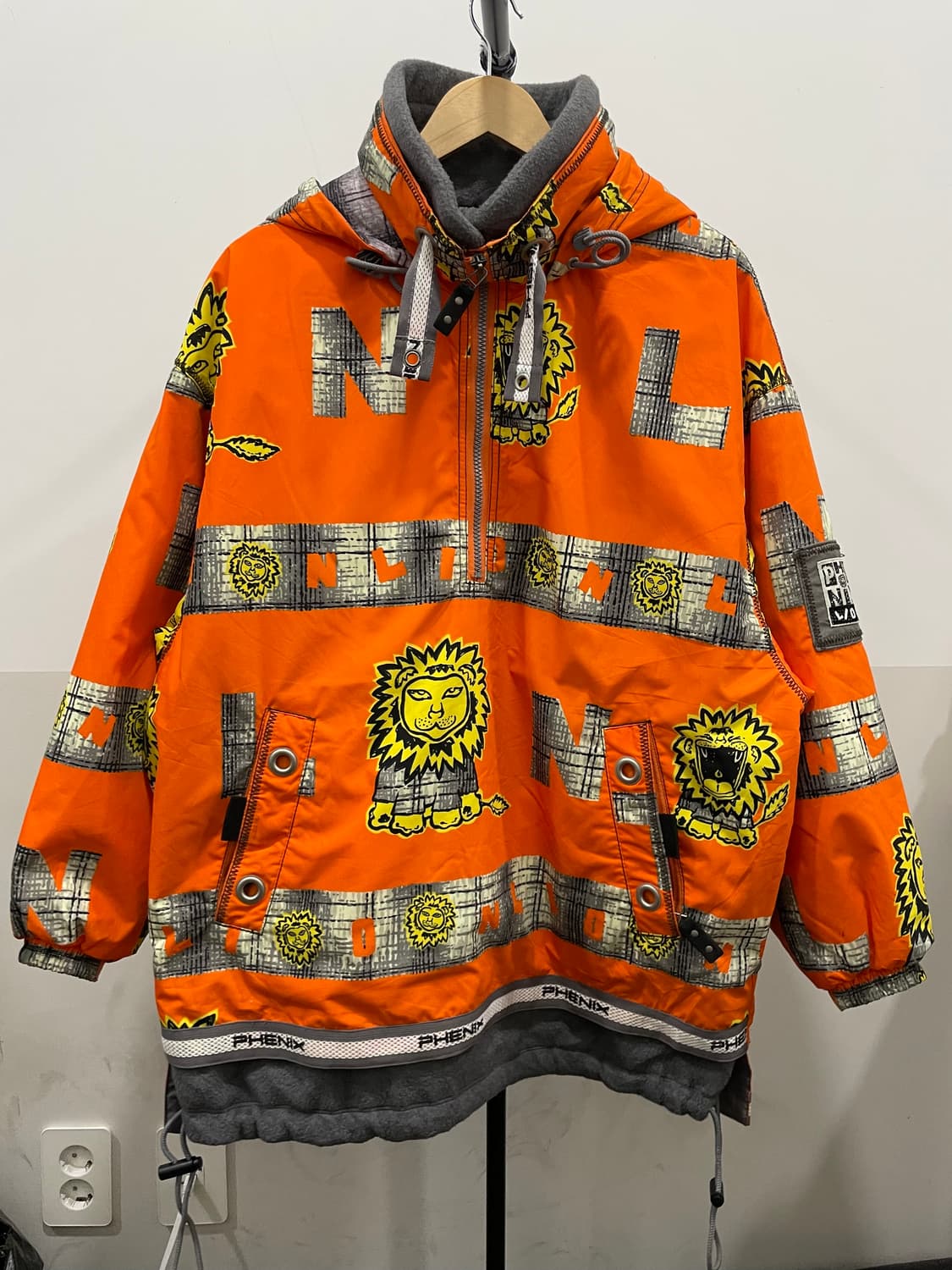 (빈티지)90‘s 샘플 PHENIX 피닉스 올오버 프린팅 스키 아노락 상품이미지2