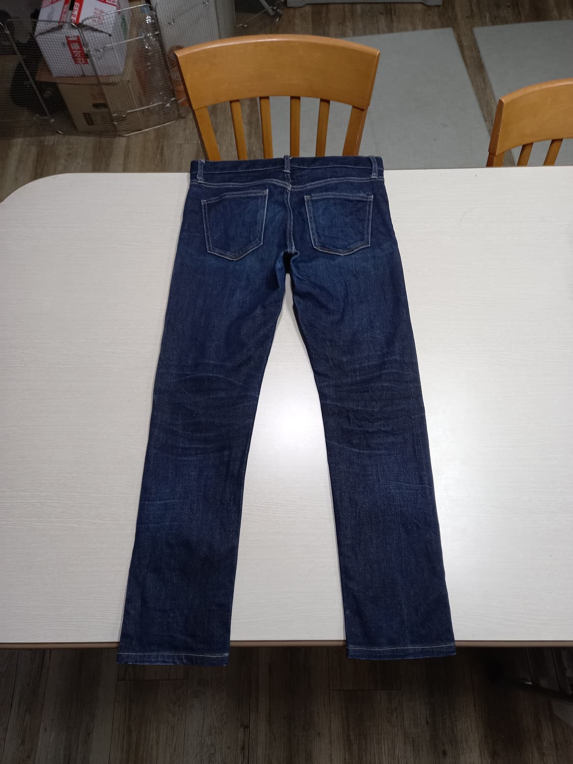 30 유니끌로 셀비지 스판 슬림일자진 진청 30-152 상품이미지2