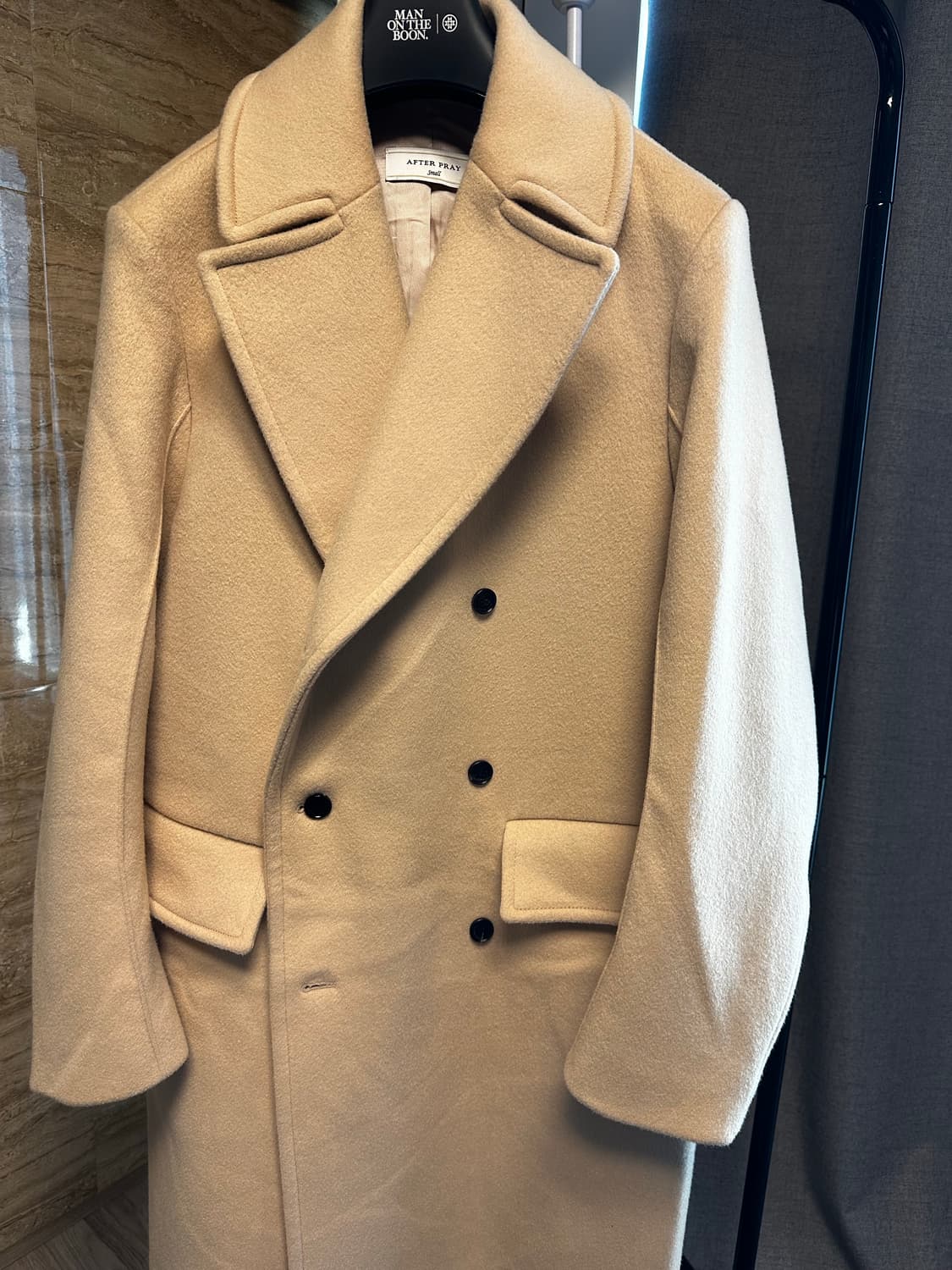 애프터프레이 셔먼 롱코트 옐로우 상품이미지5