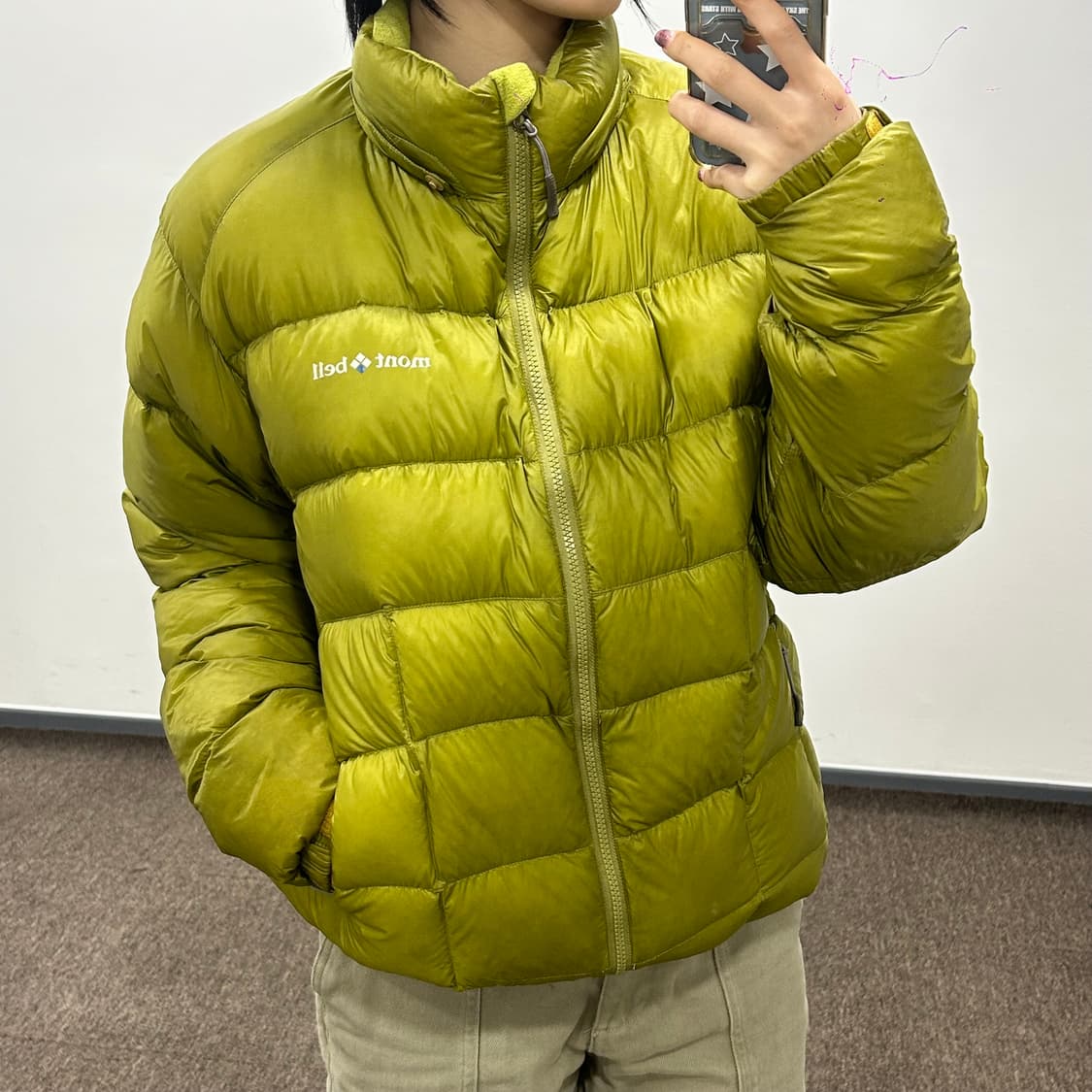 Montbell 몽벨 올리브 라이트 인 다운 패딩 상품이미지1