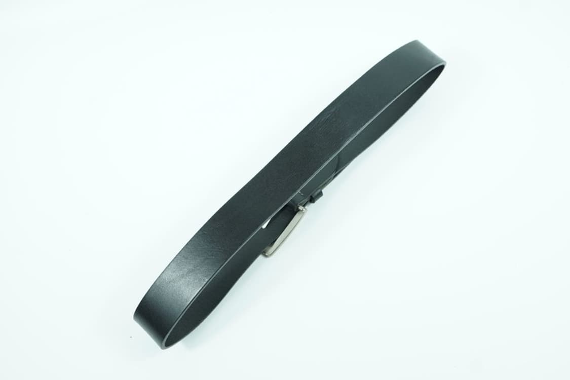 Smith 재패니즈 빈티지 블랙 레더 스퀘어 버클 벨트 상품이미지2