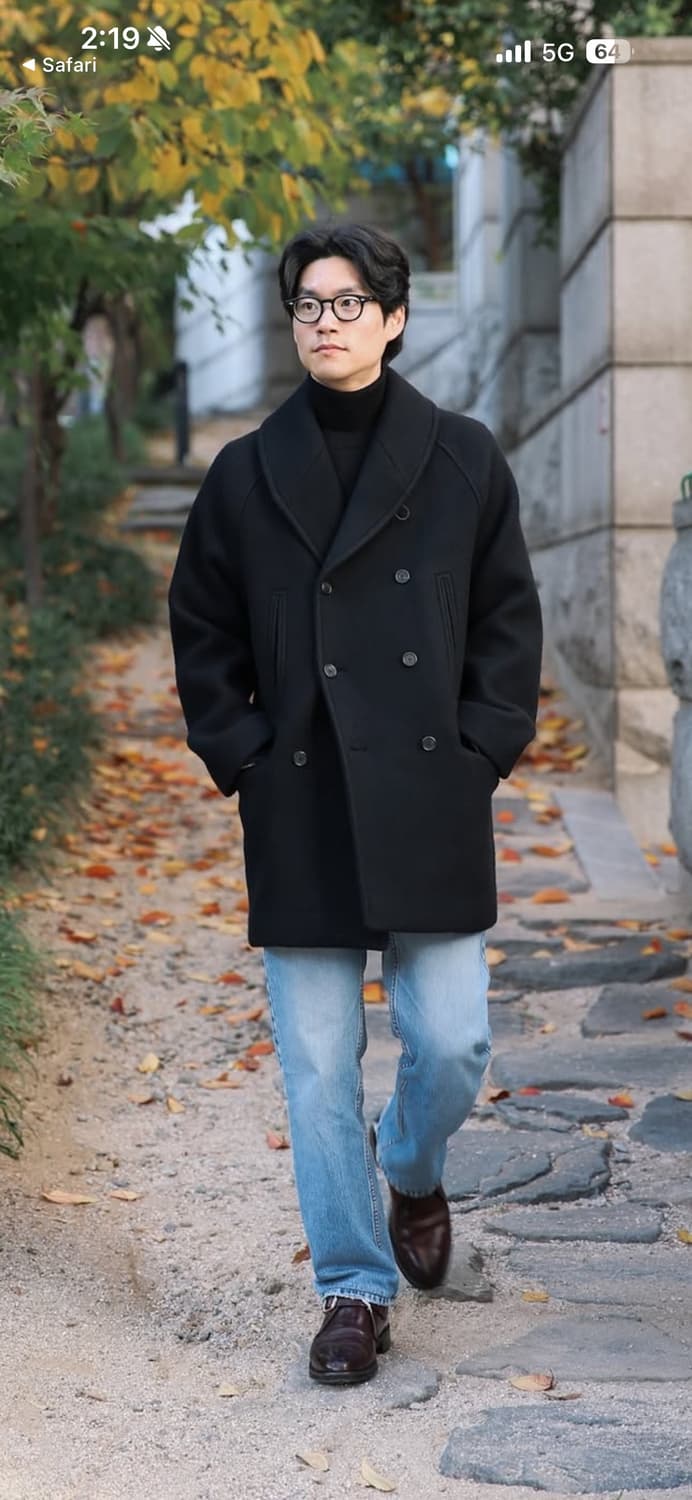 TOCC Mackinaw 램스울 블랙 코트 상품이미지1