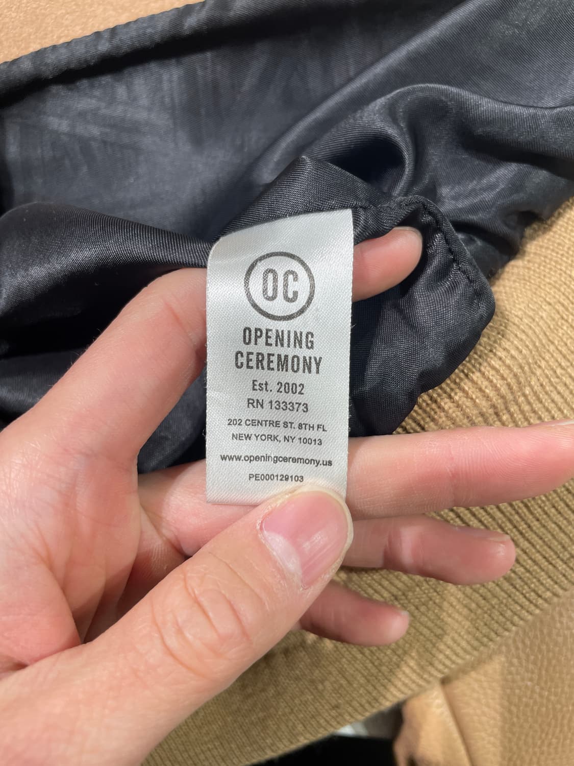 오프닝 세레모니 베이지 oc tonal 바시티 자켓 상품이미지7