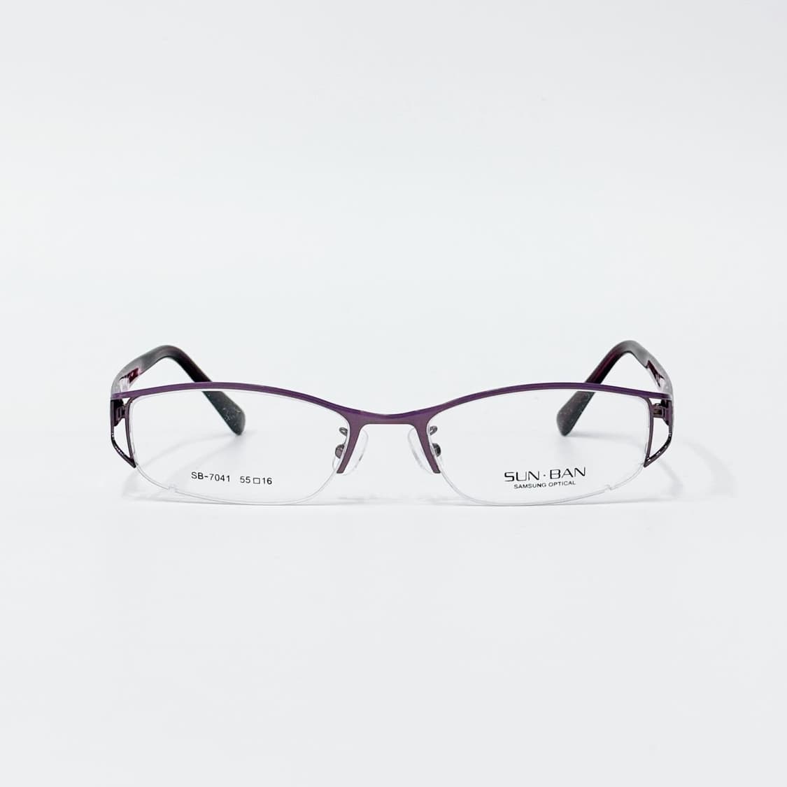SUNBAN 퍼플 플라워패턴 반무테 데드스탁 빈티지안경 상품이미지2