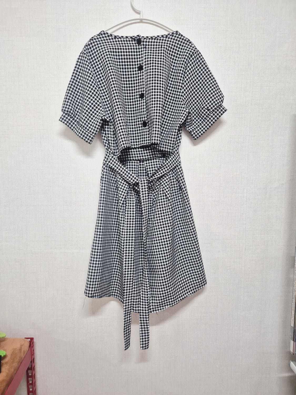 온리블랙 깅엄체크 원피스 상품이미지2