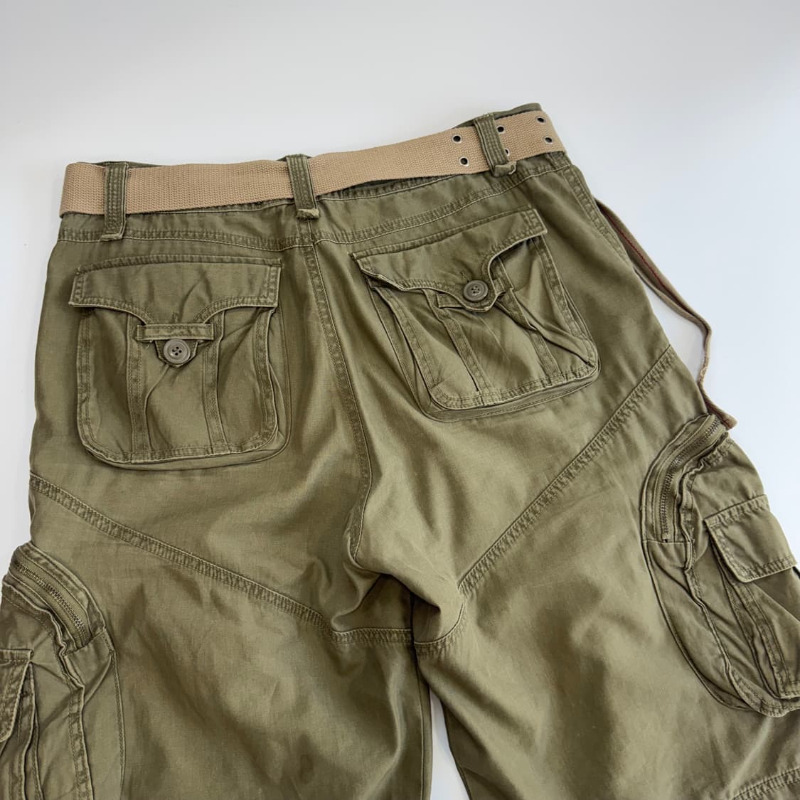 Twist&Denim 트위스트 앤 데님 카키 카고 버뮤다 팬츠 상품이미지9