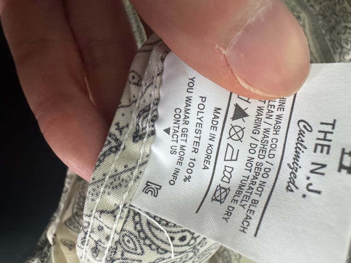 어반 가먼츠 빈티지 페이즐리 오픈 카라 반팔 셔츠 L 상품이미지4