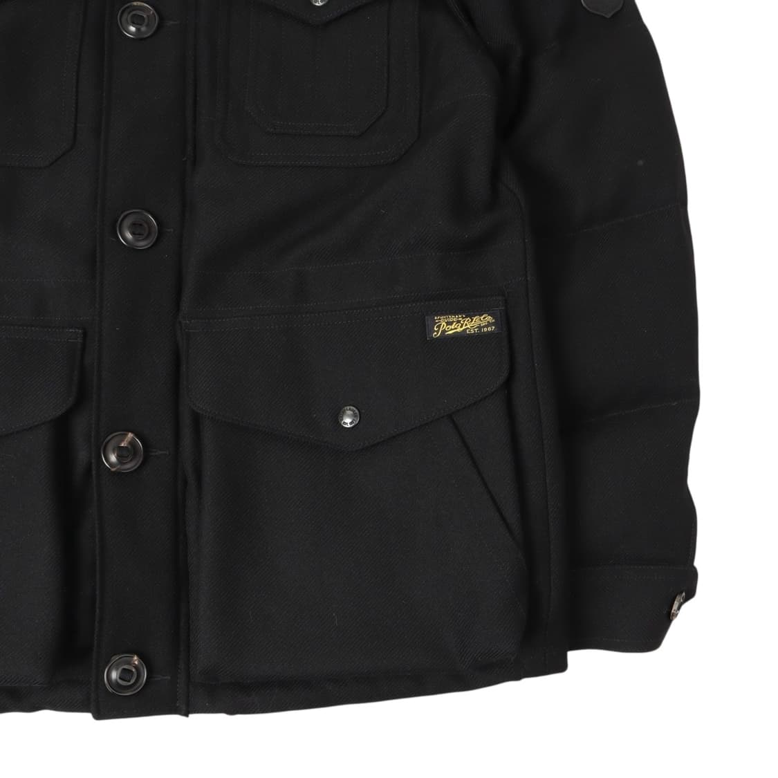 폴로 랄프로렌 블랙 레더패치 헌팅 헤비 다운자켓 패딩 상품이미지4