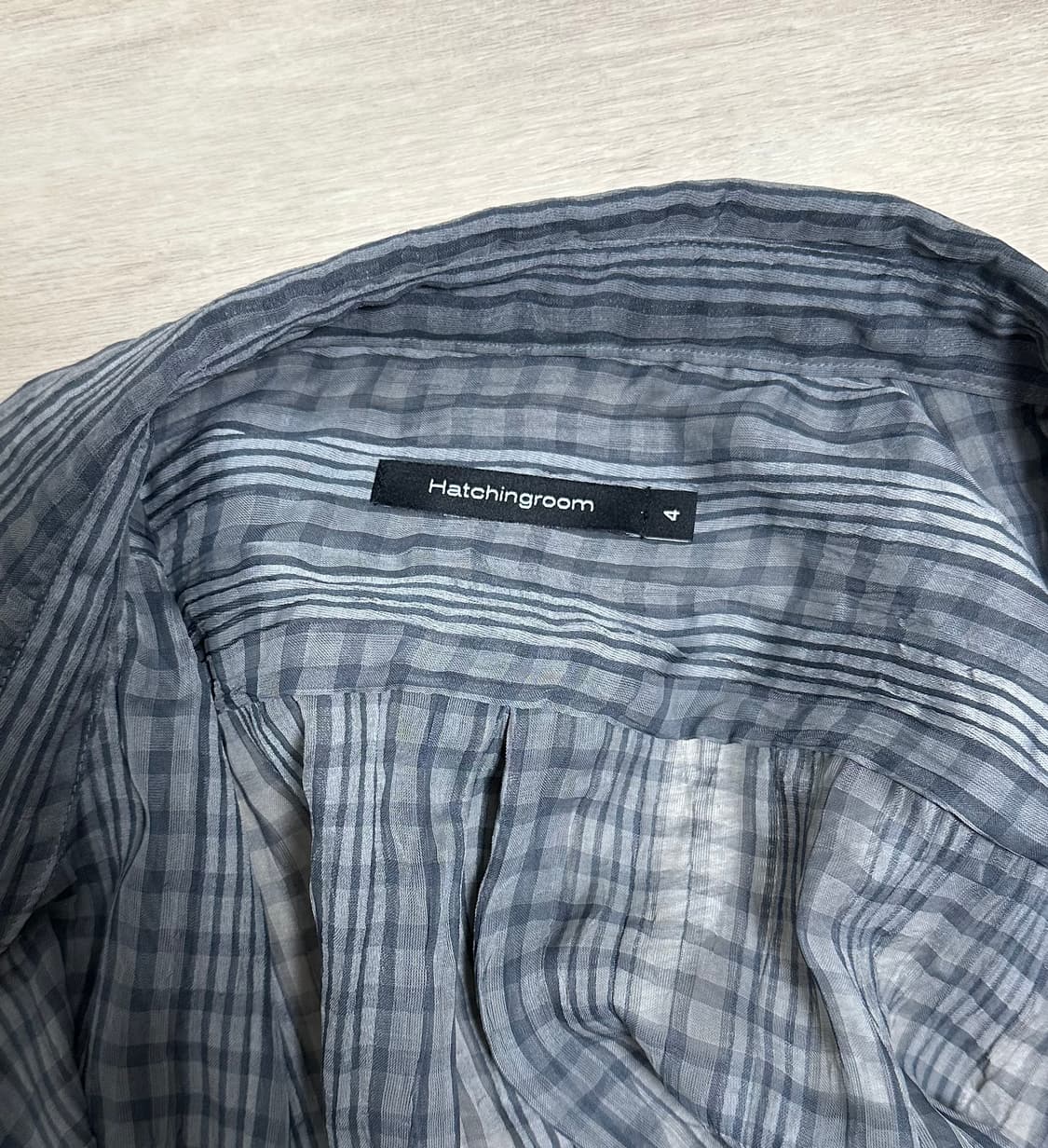 Hatchingroom 셔링 체크 셔츠 상품이미지1