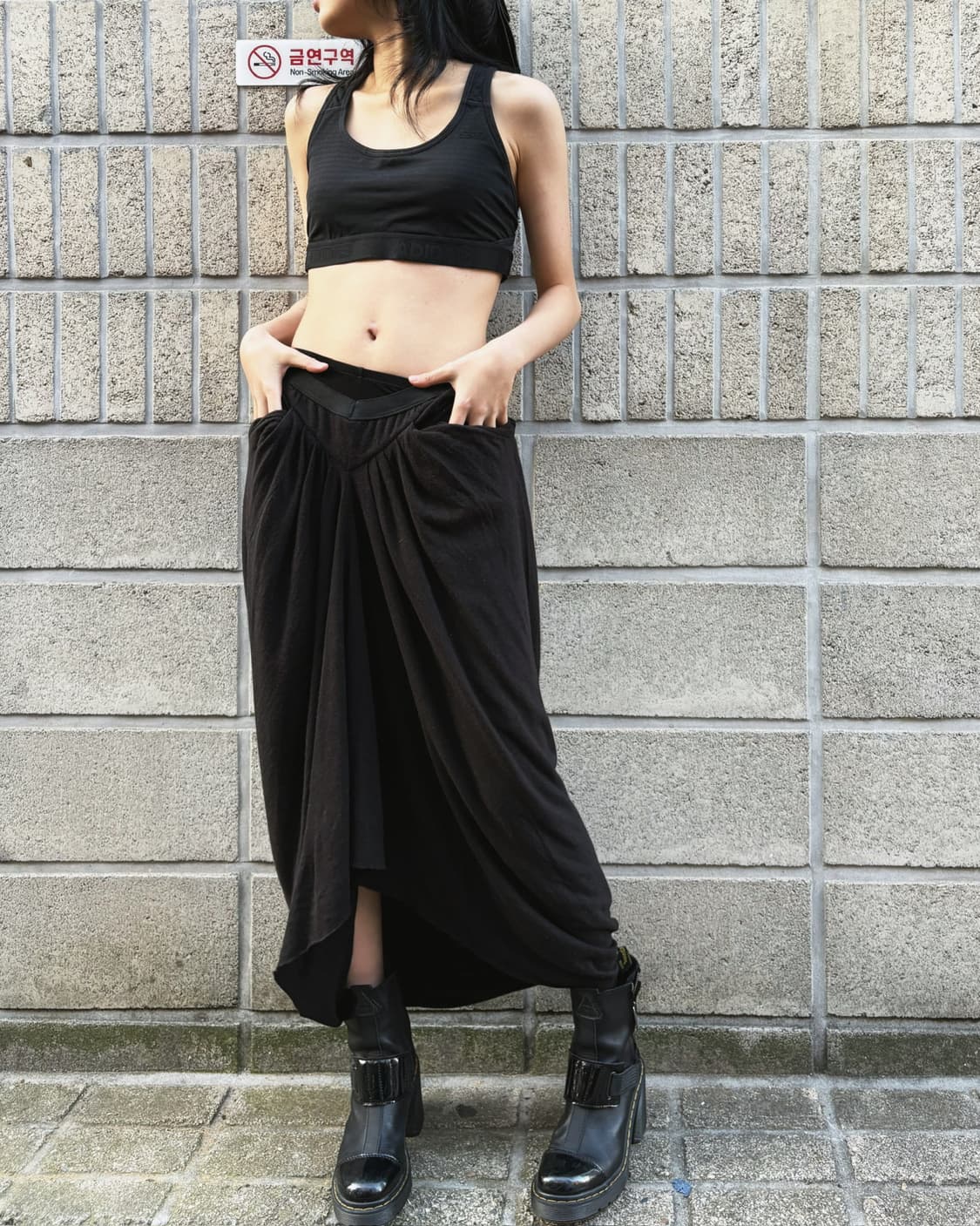 릭 오웬스 드레이프 롱 스커트 상품이미지5