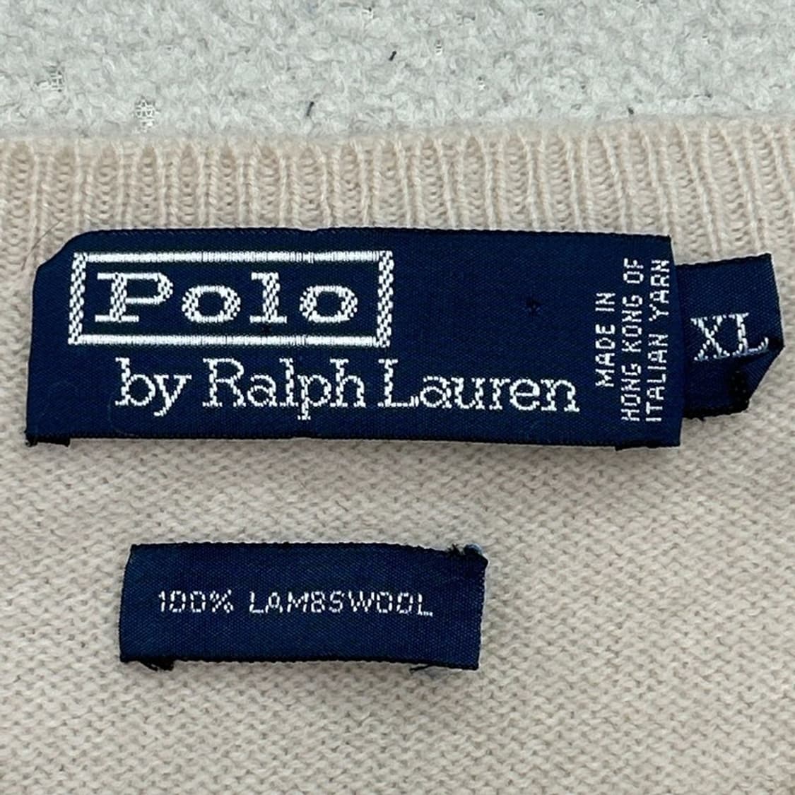 폴로랄프로렌 램스울 100% 스웨터 베스트 XL 상품이미지4