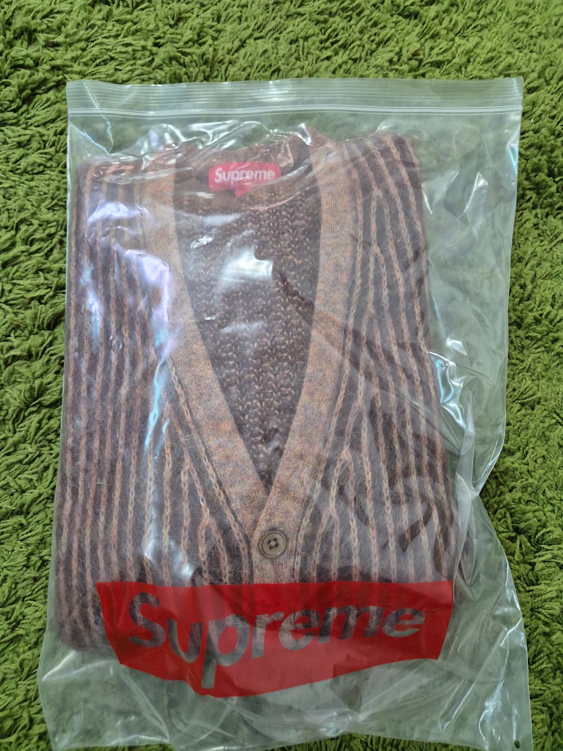 Supreme 2-Tone Mohair Cardigan Light Bro 상품이미지5