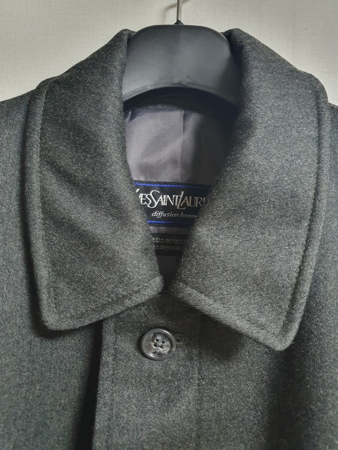 입생로랑 YSL 디퓨전옴므 차콜 클래식 롱코트 100 상품이미지5