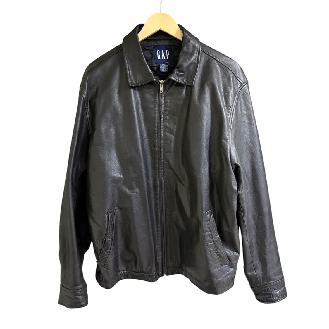 올드갭 리얼 레더 자켓 블랙 상품이미지1
