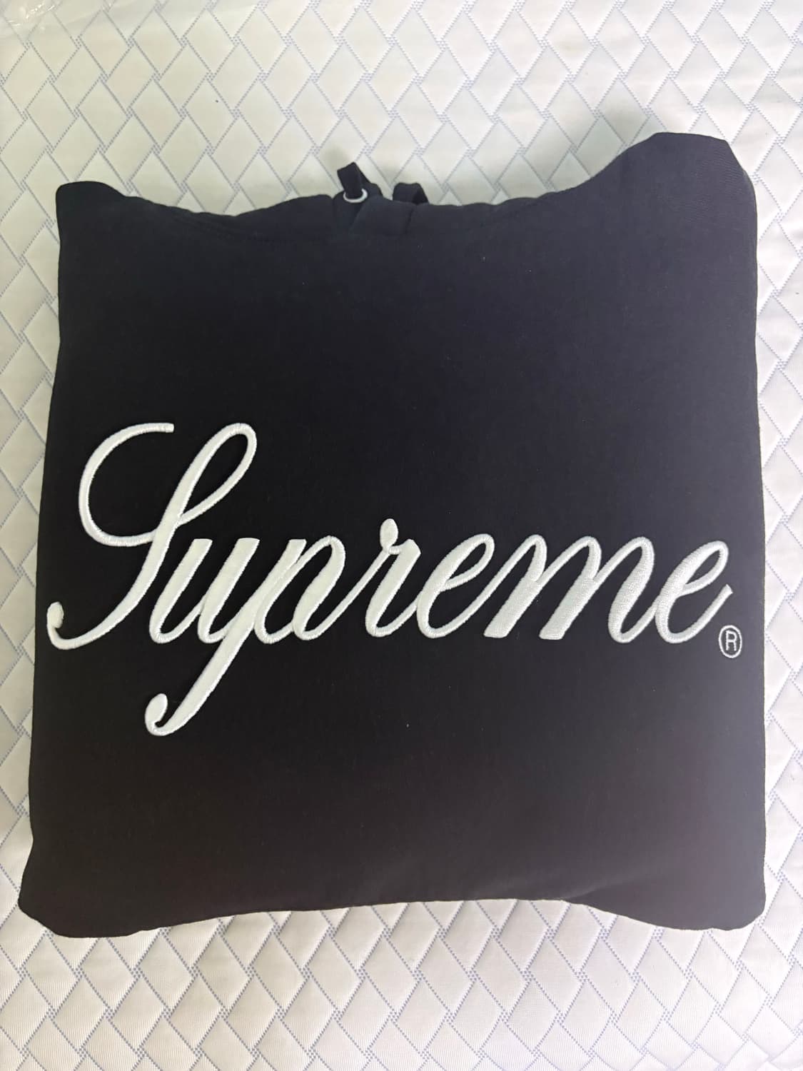 슈프림 레이즈드 후드 블랙 M 상품이미지1