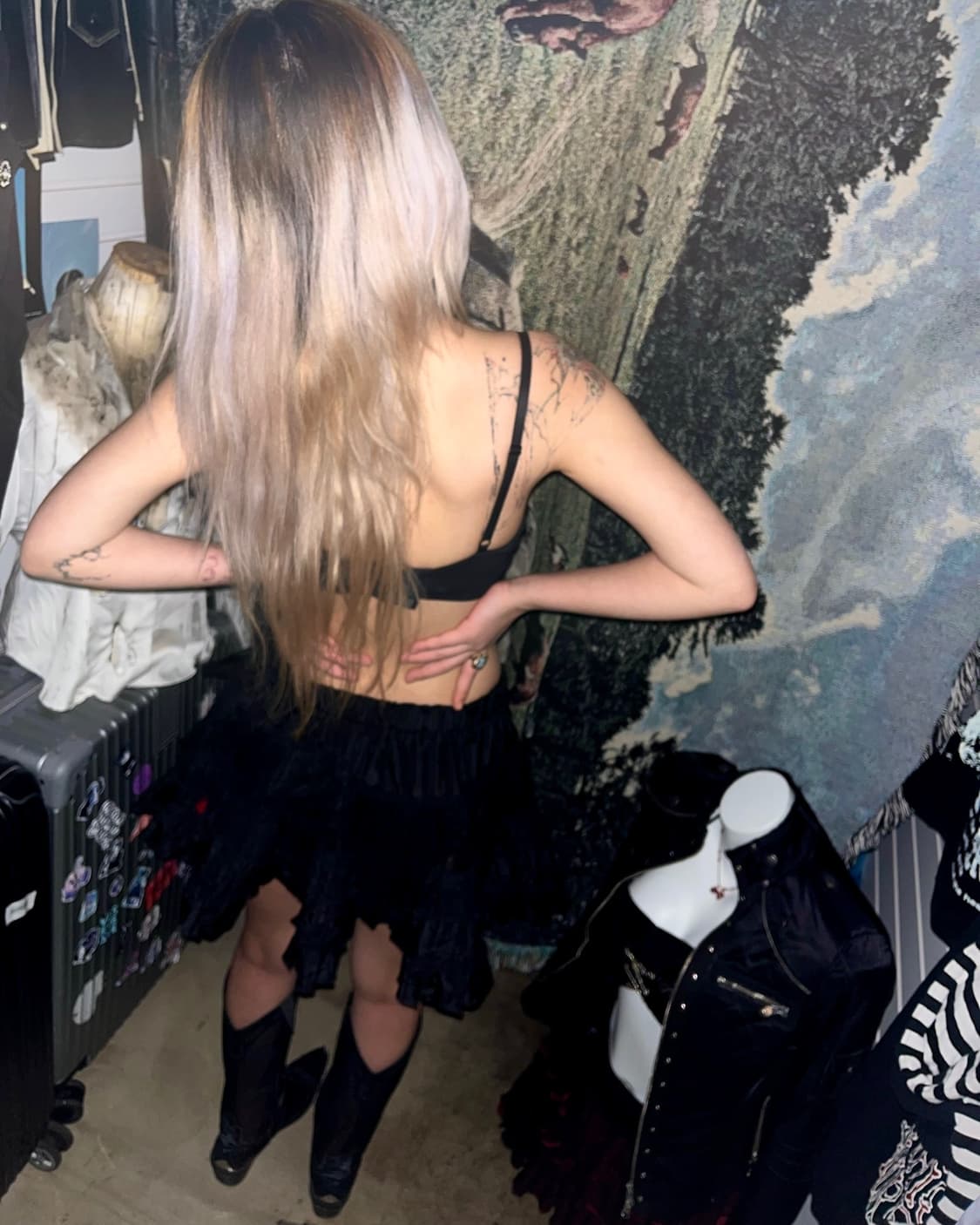 트립 시스루 플레어 미니스커트 상품이미지10