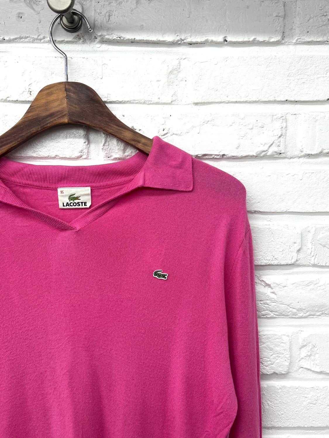 라코스테 핑크 카라 니트  상품이미지4