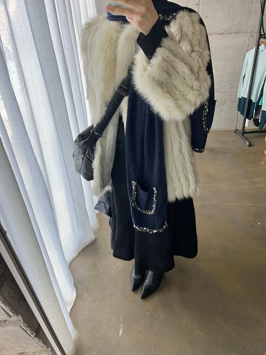 90s 폭스퍼 자켓 아이보리 상품이미지2