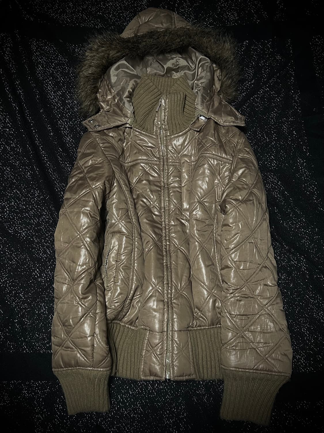 *rare design* 2000s JPN Y2K 퍼 울프죠 패딩 자켓 상품이미지1