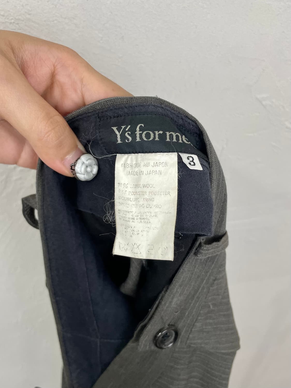 요지 야마모토 Y's for men 2005ss 핀 스트라이프 셋업 상품이미지8