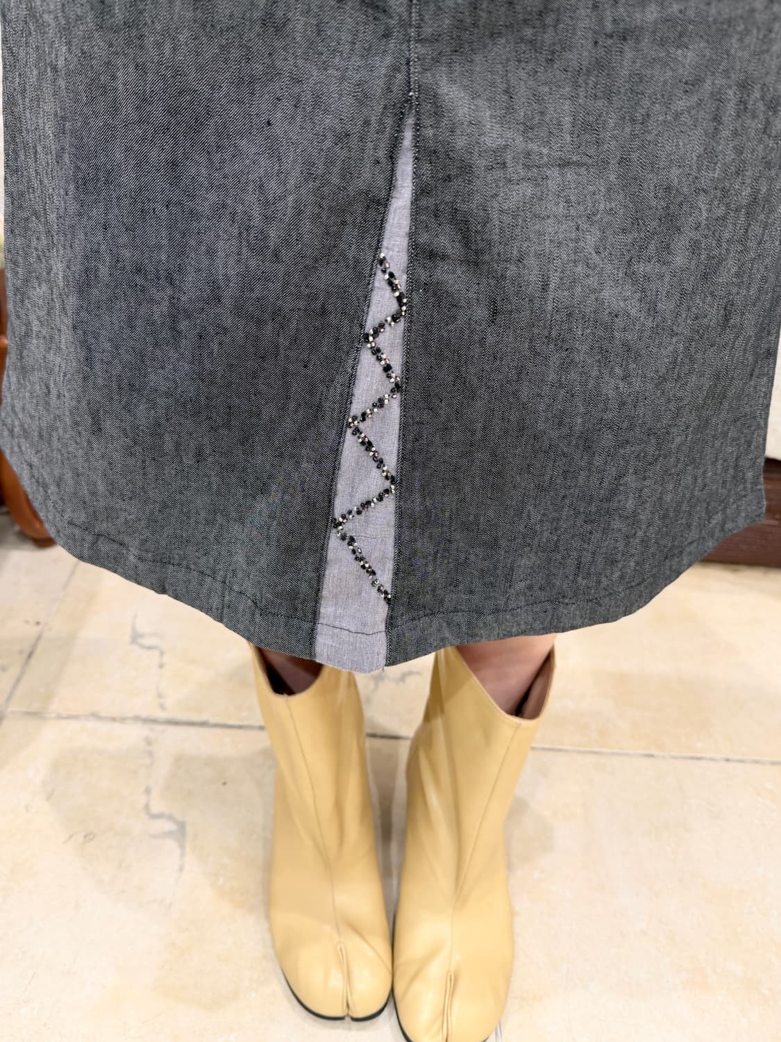 Saddle Grey Midi Skirt 상품이미지7