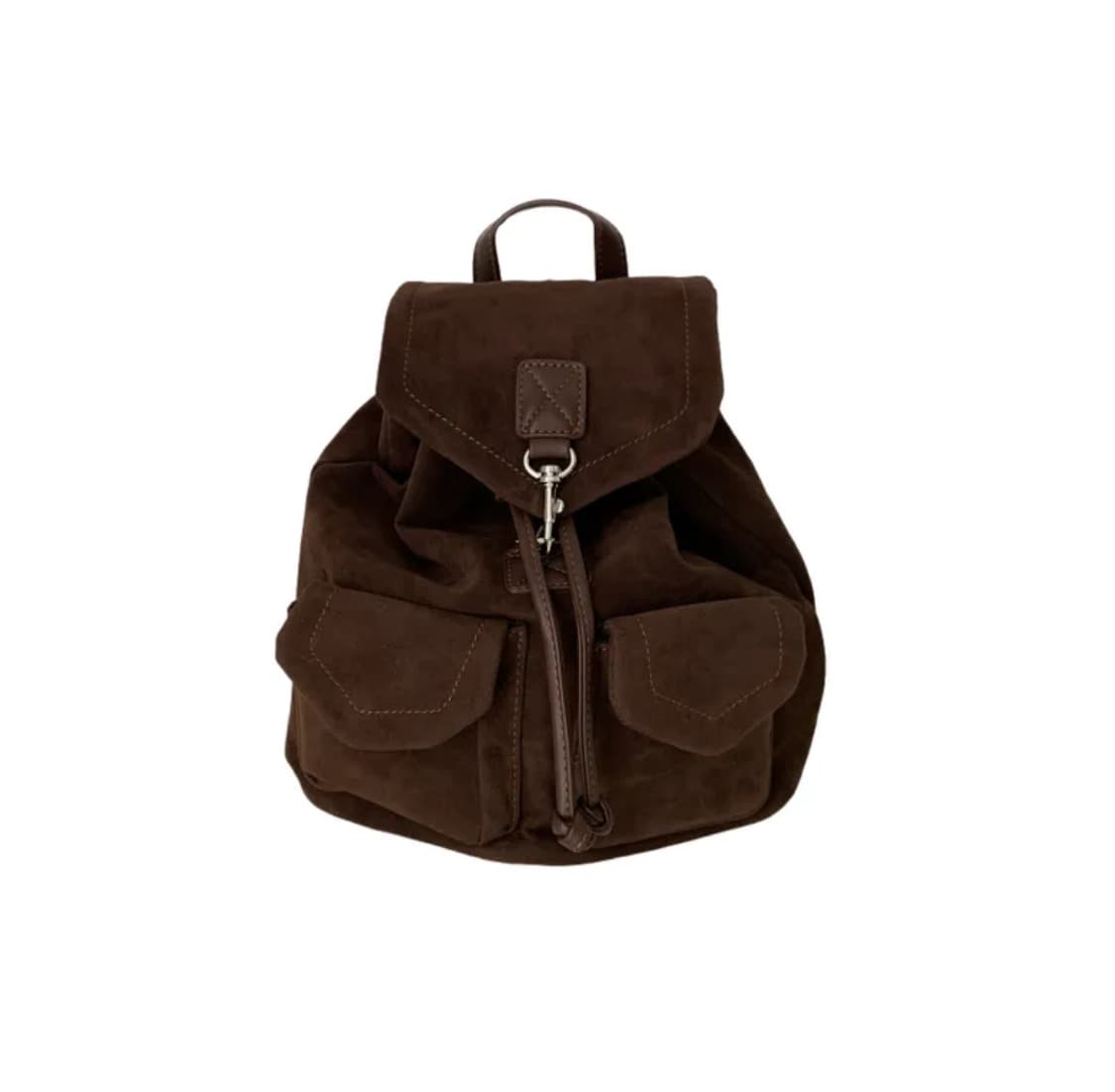 스웨이드 포켓 백팩 브라운 상품이미지1